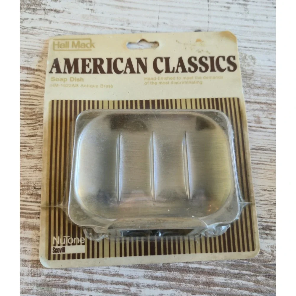 Vintage NuTone Hall Mack American Classics Soap Dish Antique Brass HM-1622AB NOS